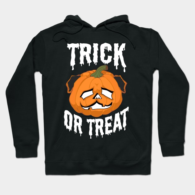 Trick or Treat Pug Hoodie by huebucket